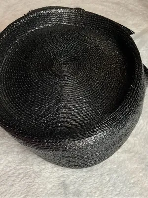 Vintage Rochelle Originals Black Straw Boater Hat | Classic Elegant Bow thumbnail 3