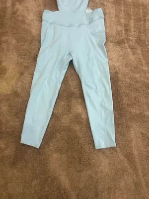 FP MoveMent by Free People Back it Up Powder Blue Romper Athletic Jumpsuit thumbnail 4