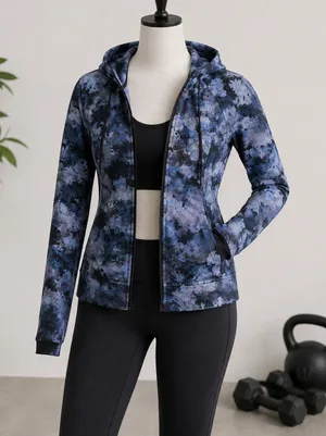 Lululemon Scuba Full Zip Hoodie Screen Camo Multi Size 10 NWOT RARE thumbnail 1