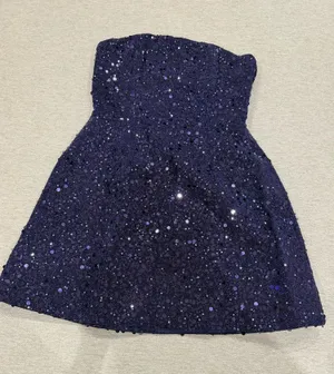 Hello Molly signature move sequin strapless mini blue thumbnail 1