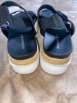 Madden Girl Black Elastic Strap Platform Sandal thumbnail 4