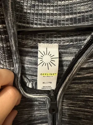 Aerie Oversized Zip Up Sweater thumbnail 2