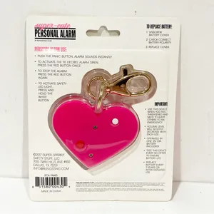 Super-Cute Personal Alarm by Blingsting Pink Heart Keychain Clip Valentines‎ Day thumbnail 2