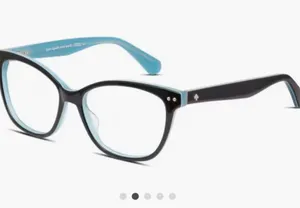 Kate Spade Adrie Black and Mint Eyeglasses with Pink Case thumbnail 6