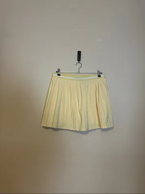 Girlfriend‎ Collective lemonade yellow pleated tennis skort skirt Size XL thumbnail 2