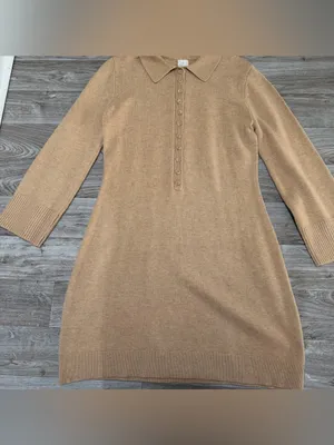 A New Day Women’s Long Sleeve Collared Button-Front Sweater Dress Size Large thumbnail 5