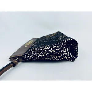 Juicy Couture‎ Metallic Novelty Clutch Wallet Purse Gold Black Cheetah Print thumbnail 10