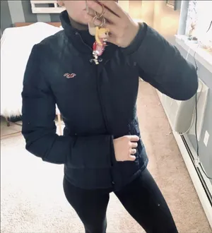 Hollister Navy Blue puffer jacket thumbnail 2