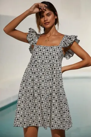 Anthropologie Ro's Garden Elizabeth Square Neck Dress thumbnail 1