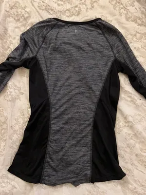 Danskin Now Gray Long Sleeve Workout Top thumbnail 3
