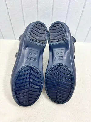 CROCS lightweight Navy Chelsea Rain Ankle Boots for Women Size 7 thumbnail 8