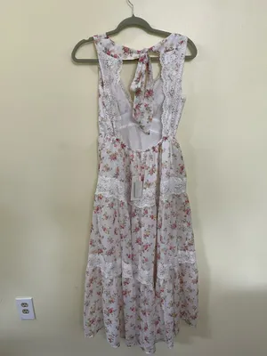 NEW Altar’d State White Floral Midi / Maxi Dress Size Medium NWT thumbnail 7