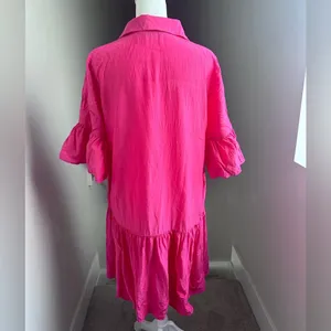 & Other Stories Pink Midi Smock‎ Shirt Dress Size 4 thumbnail 6