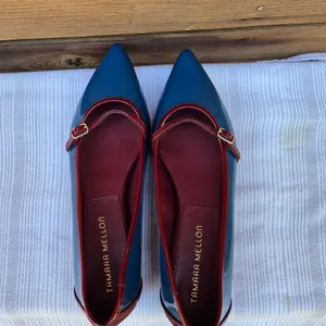 NWOB Tamara Mellon Flats Red Size 6 thumbnail 2