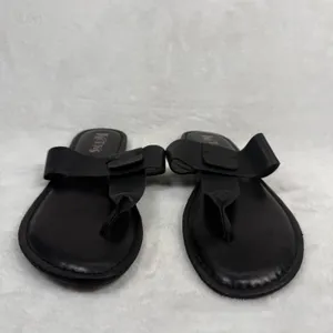 Korks Khell Black‎ Thong Slide Sandals Women Size 7M KR0001209 Flat Minimalist thumbnail 5