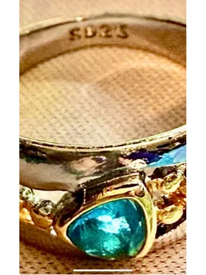 NEW Sterling Silver Ring with Blue Topaz & Tanzanite Simulated Stones Size 7 thumbnail 3