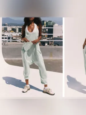 NWT Free People FP Movement Hot Shot Onesie - pistachio mint green - XL thumbnail 3