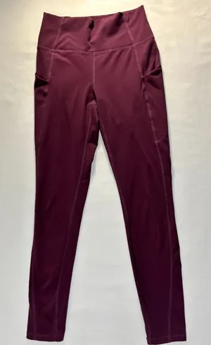 Fabletics Burgundy High-Rise Leggings (Size S) thumbnail 1