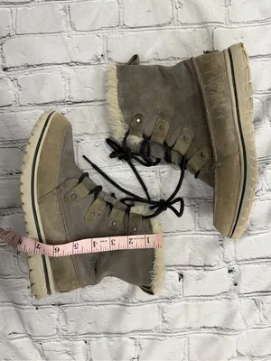 Sorel Grey Lace Up Winter Boots Womens 8 Winter Snow Gorpcore Granola Snow thumbnail 3