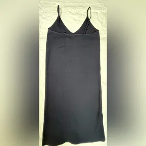 Garage Black Ribbed Mini Slip Dress thumbnail 6