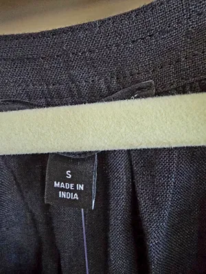 J.Crew black 100% linen Cabana top Open Placket V-neck Peasant thumbnail 3