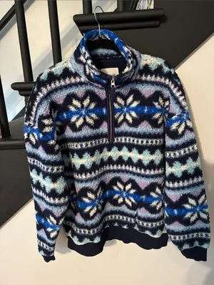 Aerie fleece quarter zip pullover thumbnail 1