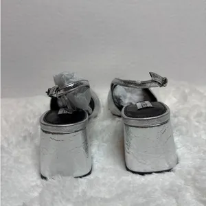 NWT Steve Madden Faryn Slingback Pumps silver size 6.5 thumbnail 10
