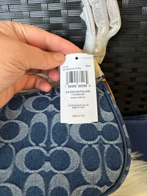 Coach New Ashton Bag In Signature Denim cy700 with cherry charm thumbnail 4