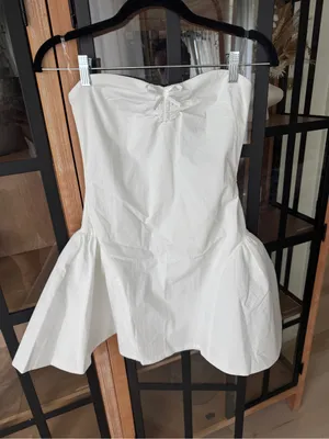NWT Peppermayo Lucille Mini Dress strapless White bride engagement bow thumbnail 5