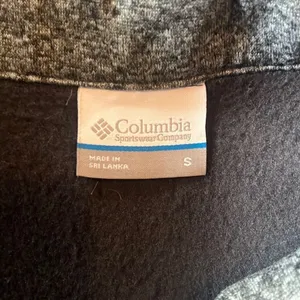 Columbia Black Gray Full Zip‎ Raglan Long Sleeve Fleece Jacket Small Gorpcore thumbnail 5