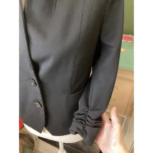 Express Black Ruched‎ Sleeve Blazer Jacket Women's Size 8 thumbnail 3