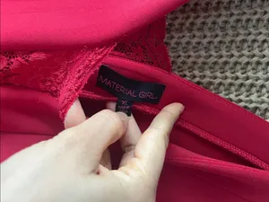 Material Girl Red Sleeveless V-Neck Fit-and-Flare Mini Dress thumbnail 2