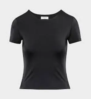 Aritzia Babaton T-Shirt Women Medium Black Contour Crew Short Sleeve Slim Fit thumbnail 1
