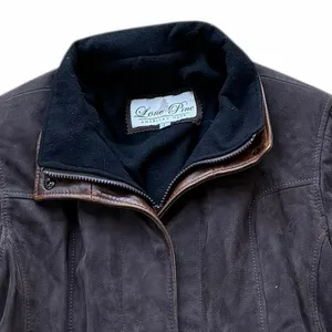 Women's Lone Pine 100% Leather Suede Lambskin Brown Field Jacket Coat Made USA thumbnail 6