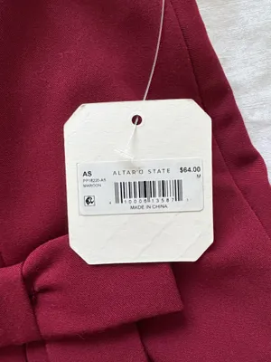 Altar'd State Burgundy Bow-Accent Mini Skirt thumbnail 2