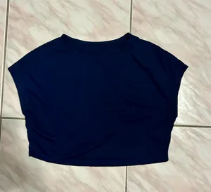 SHEIN Navy Blue 2-Piece Maxi Skirt & Crop Top Set – Size M thumbnail 2