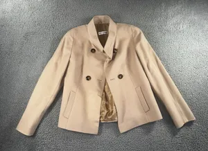 Trixi Schober Jacket Women 4 Double Breasted New‎ Wool Angora Old Money Chic thumbnail 1