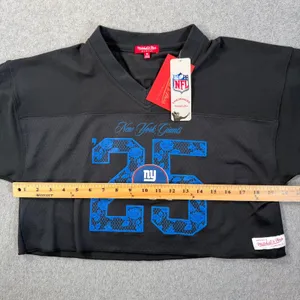 Mitchell & Ness NFL Cropped Jersey New York Giants Anthropologie Women's Medium thumbnail 8