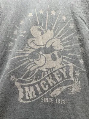 Disney Medium gray long-sleeved t-shirt with a "Mickey Since 1928" graphic thumbnail 4
