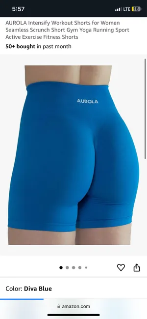 Aurola seamless shorts 6’5 Blue thumbnail 3