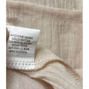 Jon & Anna Contemporary Cream Crinkle Gauze Blouse Relaxed Vacation Casual Sz XL thumbnail 10