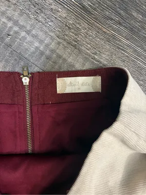 Altar'd‎ State Black Red Brown Cream Colorblock Mini Skirt thumbnail 2