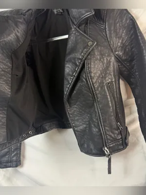 Y2K Top Shop Black Leather Jacket thumbnail 5