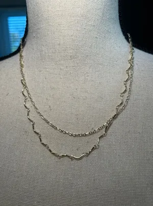 Kendra Scott Lori Multi‎ Strand Gold Tone Layered Necklace NWT Adjustable thumbnail 1