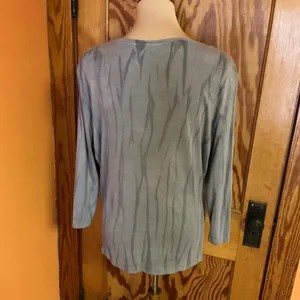 Vtg 90s Beaded tie dye Nature Art long sleeve top thumbnail 11