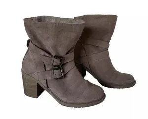 A New Day Target Boots Faux Fur Lined Heeled Booties Shoes Woman’s Size 6 Brown thumbnail 1