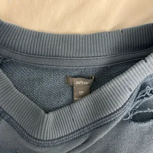 Aerie distressed blue sweatshirt thumbnail 2