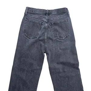 Abercrombie & Fitch 90s Relaxed High Rise Jeans Size 27 4 Washed Black Raw Hem thumbnail 10