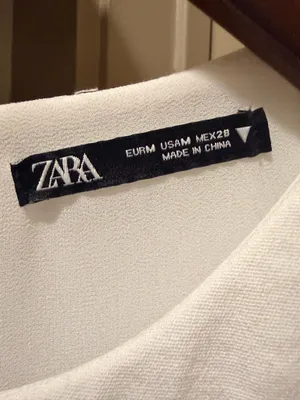 Zara White Padded Shoulder Shift Dress thumbnail 2