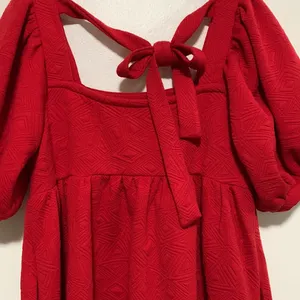 Listicle red babydoll dress with pockets & tie back woman size MEDIUM thumbnail 4